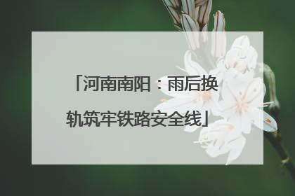 河南南阳：雨后换轨筑牢铁路安全线